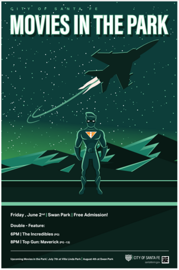poster advertising movies in the park