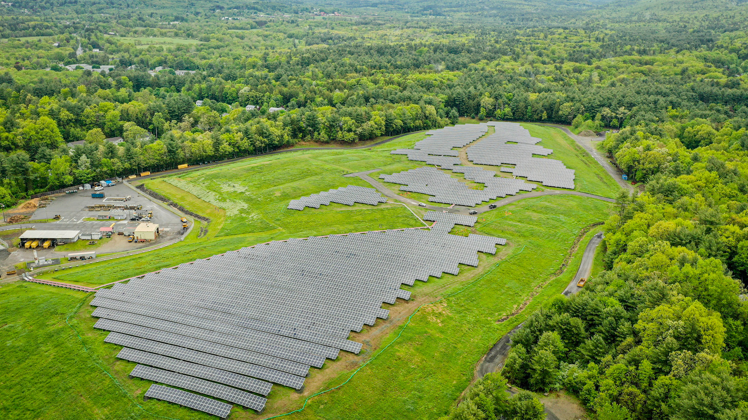 aerial photo of solar farm